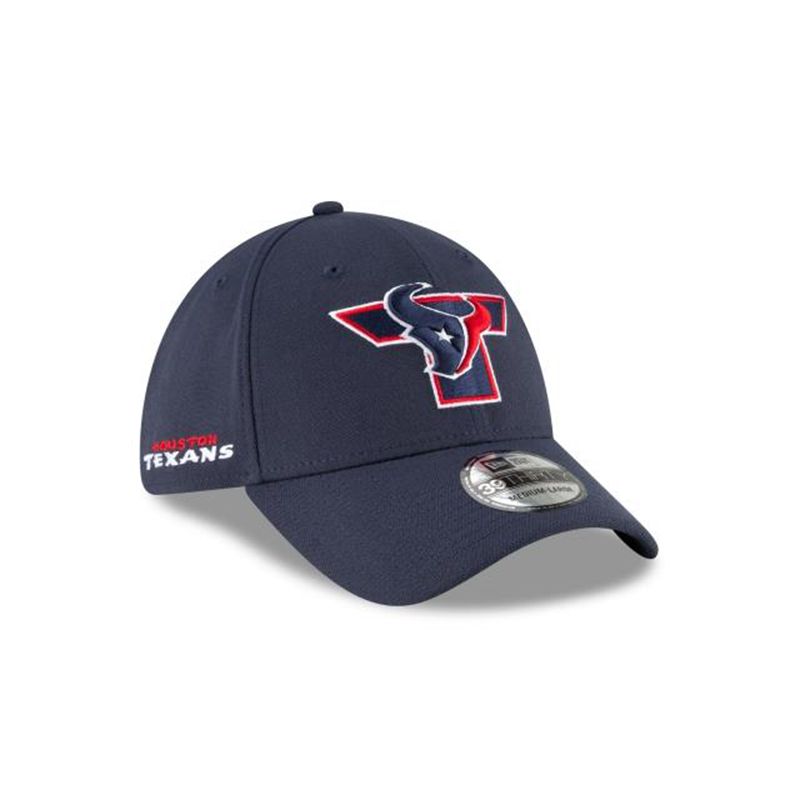 NFL Houston Texans Logo Mix 39Thirty Stretch Fit (DXQ5661) - Blue New Era Caps